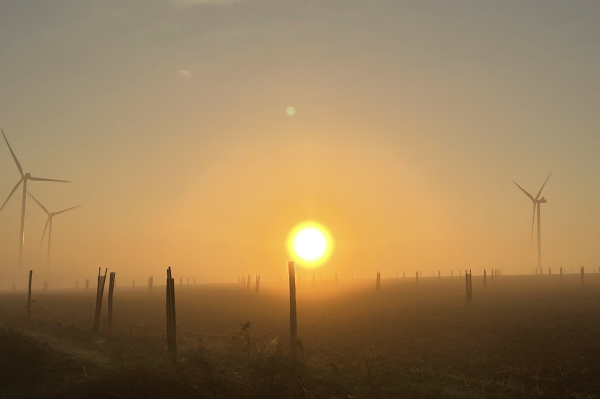 Eoliennes dans la bume (promeneur octobre 2021) 