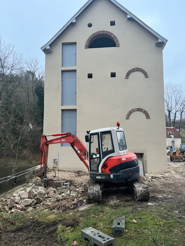 16 janvier : pignon côté parc